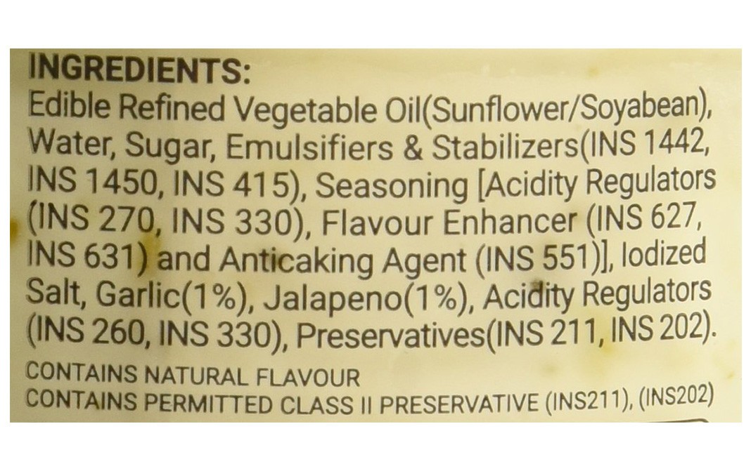 Sangi's Kitchen Roasted Garlic and  Jalapeno Mayonnaise   Glass Jar  205 grams